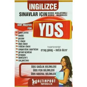 İNGILIZCE SINAVLAR İÇIN KONU ANLATIMLI SORU BANKASI HINT MASTER FOR YDS - ERSOY GÜNAY;METIN DÜZER