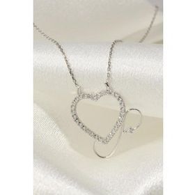 Inlove Kadın Gümüş Sonsuzluk Kolye Kalpli Sonsuzluk Kolye