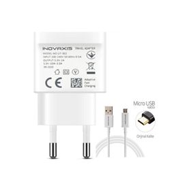 Inovaxis Lenovo K5 Note Beyaz 2A INV-700 Micro Usb Data Kablosu Şarj Cihazı