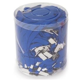İnox 7705 50 Adet Mavi Metal Klipsli Yaka Kartı İpi