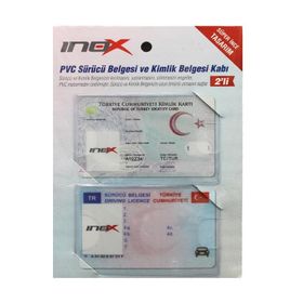 İnox Pvc 2'li Kimlik ve Sürücü Belgesi Kabı