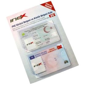 İnox Pvc 2'li Kimlik ve Sürücü Belgesi Kabı