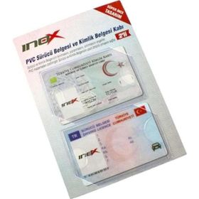 İnox Pvc 2'li Kimlik ve Sürücü Belgesi Kabı