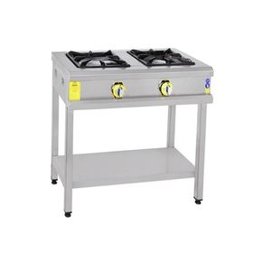 İnoxmaster 2'li Taban Gazlı 90x50x85 cm MR-TBOG-9050 Raflı Ocak