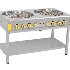 İnoxmaster İMR-TBBROG-2 Gaz/LPG Taban Raflı Çiftli Motorlu Börek Ocağı