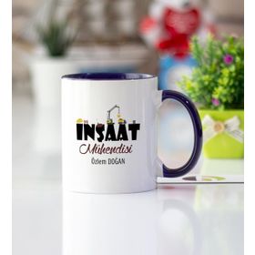 İnşaat Mühendisi Lacivert Kupa Bardak