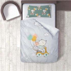 İnstababyrooms 194 Dijital Baskılı Renkli 160x220 cm Bebek Nevresim Takımı
