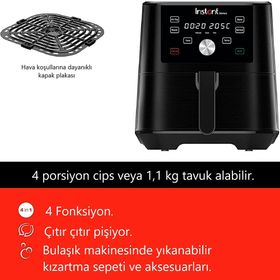 Instant Vortex 3.8 lt Siyah Airfryer