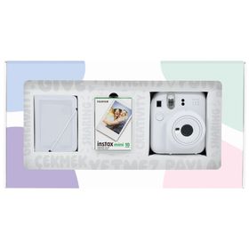Instax Mini 12 Beyaz 10'lu Film 28'li Mini Albüm Bundle Box ve Fotoğraf Makinesi