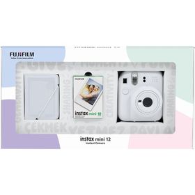 Instax Mini 12 Beyaz 10'lu Film 28'li Mini Albüm Bundle Box ve Fotoğraf Makinesi