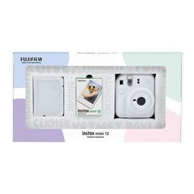 Instax Mini 12 Beyaz 10'lu Film 28'li Mini Albüm Bundle Box ve Fotoğraf Makinesi