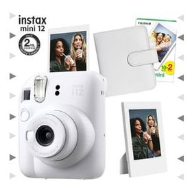 Instax Mini 12 Beyaz 20'li Film Çerçeve Kare Albüm ve Fotoğraf Makinesi Seti