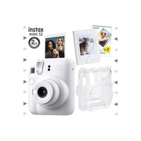 Instax Mini 12 Beyaz 20'li Film Mini Albüm Şeffaf Kılıf ve Fotoğraf Makinesi Seti