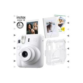 Instax Mini 12 Beyaz 20'li Film Mini Albüm Şeffaf Kılıf ve Fotoğraf Makinesi Seti