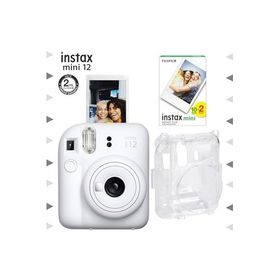 Instax Mini 12 Beyaz 20'li Film Şeffaf Kılıf ve Fotoğraf Makinesi Seti