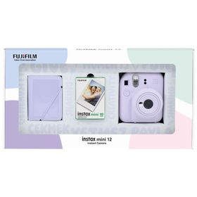 Instax Mini 12 Lila 10'lu Film 28'li Mini Albüm Bundle Box ve Fotoğraf Makinesi