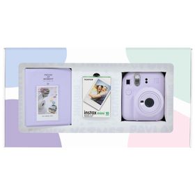 Instax Mini 12 Lila 10'lu Film PVC Albüm Bundle Box ve Fotoğraf Makinesi
