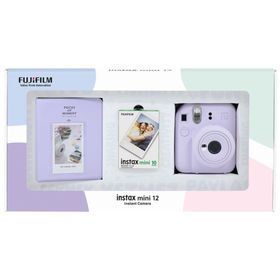 Instax Mini 12 Lila 10'lu Film PVC Albüm Bundle Box ve Fotoğraf Makinesi