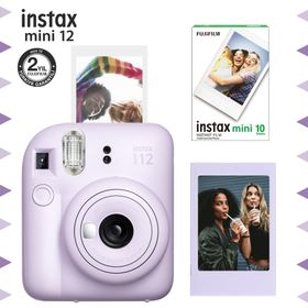 Instax Mini 12 Lila Fotoğraf Makinesi Çerçeve ve 10'lu Mini Film Seti