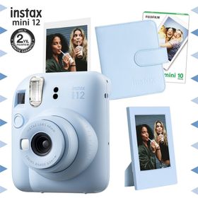 Instax Mini 12 Mavi 10'lu Film Çerçeve Kare Albüm ve Fotoğraf Makinesi Seti