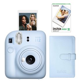 Instax Mini 12 Mavi 10'lu Film Laporta Albüm ve Fotoğraf Makinesi Seti