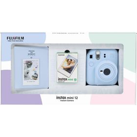 Instax Mini 12 Mavi 10'lu Film PVC Albüm Bundle Box ve Fotoğraf Makinesi