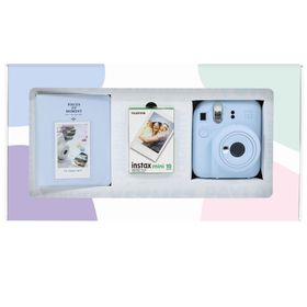 Instax Mini 12 Mavi 10'lu Film PVC Albüm Bundle Box ve Fotoğraf Makinesi