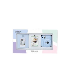 Instax Mini 12 Mavi 10'lu Film PVC Albüm Bundle Box ve Fotoğraf Makinesi