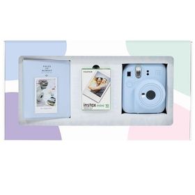 Instax Mini 12 Mavi 10'lu Film PVC Albüm Bundle Box ve Fotoğraf Makinesi