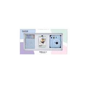 Instax Mini 12 Mavi 10'lu Film PVC Albüm Bundle Box ve Fotoğraf Makinesi