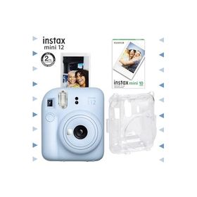 Instax Mini 12 Mavi 10'lu Film Şeffaf Kılıf ve Fotoğraf Makinesi Seti
