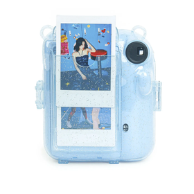Instax Mini 12 Mavi Fotoğraf Makinesi 10'lu Film Kıskaçlı Resim Standı ve Silikon Kılıf Seti