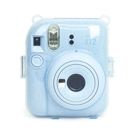 Instax Mini 12 Mavi Fotoğraf Makinesi 10'lu Film Kıskaçlı Resim Standı ve Silikon Kılıf Seti