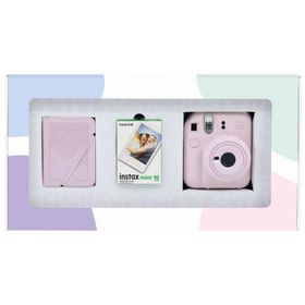 Instax Mini 12 Pembe 10'lu Film 28'li Mini Albüm Bundle Box ve Fotoğraf Makinesi