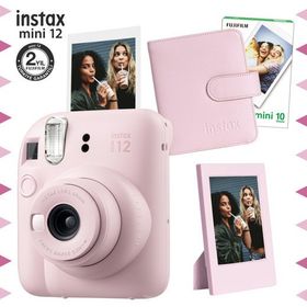 Instax Mini 12 Pembe 10'lu Film Çerçeve Kare Albüm ve Fotoğraf Makinesi Seti