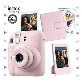 Instax Mini 12 Pembe 10'lu Film Çerçeve Kare Albüm ve Fotoğraf Makinesi Seti