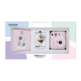 Instax Mini 12 Pembe 10'lu Film PVC Albüm Bundle Box ve Fotoğraf Makinesi