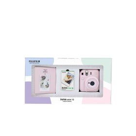 Instax Mini 12 Pembe 10'lu Film PVC Albüm Bundle Box ve Fotoğraf Makinesi