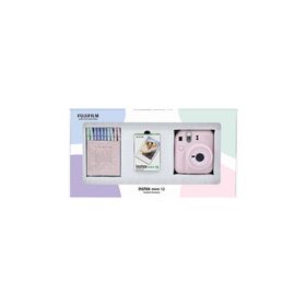 Instax Mini 12 Pembe 10'lu Film PVC Albüm Bundle Box ve Fotoğraf Makinesi