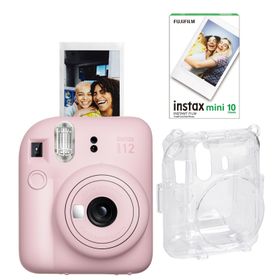 Instax Mini 12 Pembe 10'lu Film Şeffaf Kılıf ve Fotoğraf Makinesi Seti