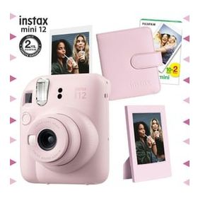 Instax Mini 12 Pembe 20'li Film Çerçeve Kare Albüm ve Fotoğraf Makinesi Seti