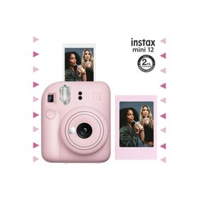 Instax Mini 12 Pembe Fotoğraf Çerçeve ve Fotoğraf Makinesi Seti