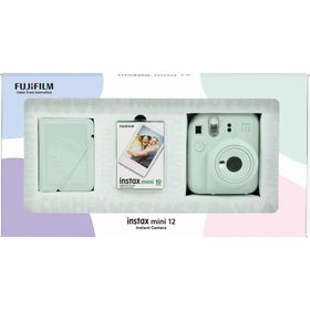 Instax Mini 12 Yeşil 10'lu Film 28'li Mini Albüm Bundle Box ve Fotoğraf Makinesi