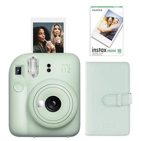 Instax Mini 12 Yeşil 10'lu Film Laporta Albüm ve Fotoğraf Makinesi Seti