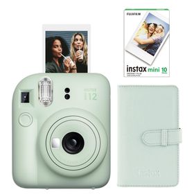 Instax Mini 12 Yeşil 10'lu Film Laporta Albüm ve Fotoğraf Makinesi Seti