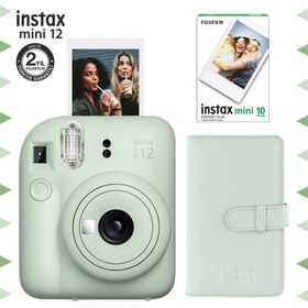 Instax Mini 12 Yeşil 10'lu Film Laporta Albüm ve Fotoğraf Makinesi Seti