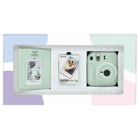 Instax Mini 12 Yeşil 10'lu Film PVC Albüm Bundle Box ve Fotoğraf Makinesi