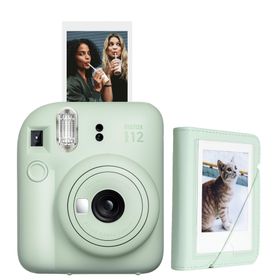 Instax Mini 12 Yeşil 28'li Mini Albüm ve Fotoğraf Makinesi Seti