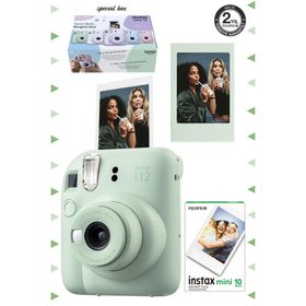 Instax Mini 12 Yeşil Çerçeve 10'lu Mini Film ve Fotoğraf Makinesi Seti