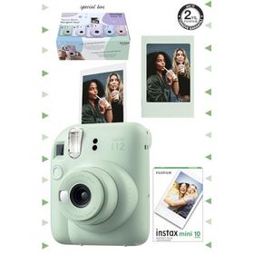 Instax Mini 12 Yeşil Çerçeve 10'lu Mini Film ve Fotoğraf Makinesi Seti